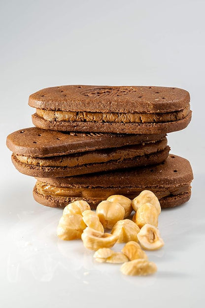 Olyra Hazelnut Cocoa Sandwich Breakfast Biscuits, Healthy Snacks for Adults and Kids, Low Sugar, High Fiber, Organic Vegan Cookies, with Ancient Greek Grains, USDA Certified Organic, Non GMO, 24 Packs