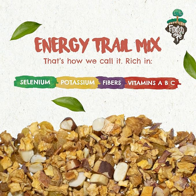 Snack Tropical Trail Mix 7 oz – The True Organic Brazil Nuts Roasted + Dried Apple + White Raisins + Dried Pineapple + Passion Fruit Nibs – Kosher – Fresh, Vegan and Gluten Free – Forest Up