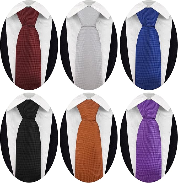 Adulove Men's Necktie Classic Silk Tie Woven Jacquard Neck Ties 6 PCS