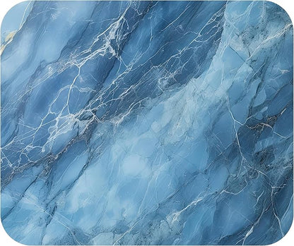 Blue Marble Agate Mouse Pad Mat Mousepad for Desk Computer Laptop PC Gaming Home or Office Gift Marbled Abstract (Blue Marble MP10)