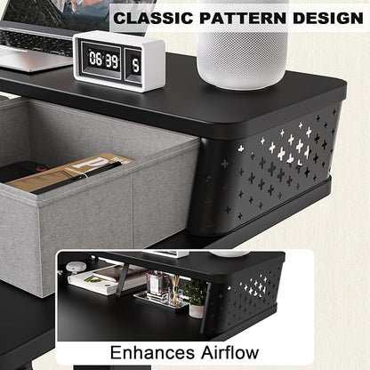 40 x 24 Inch Standing Desk with 2 Drawers, Easily Assembled Height Adjustable Desk, Ergonomic Sit to Stand Electric Desk for Home Office Workstation, Classic Black