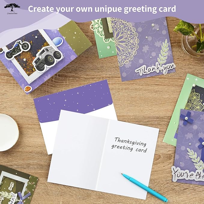 DIY Card Making Kit for Adults Car 9 Sets-Themed Handmade Greeting & Thank You Cards with Envelopes for Birthdays, Weddings, Teachers, Parents, and Gift Giving
