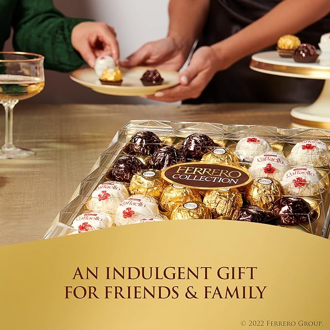 Ferrero Collection Premium Gourmet Assorted Hazelnut Milk Chocolate, Dark Chocolate and Coconut, 48 Count (Pack of 2)