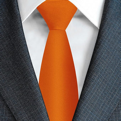 Men's Ties Solid Pure Color 3.15" (8CM) Necktie Plain Formal Business Wedding Black Ties For Men