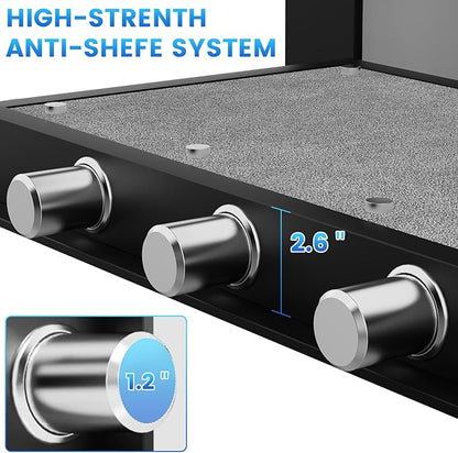 5.1 Cuft Large Biometric Fireproof Safe for Home Use, Quick-Access Fingerprint Safe Box with Fireproof Document Bag, 3 Removable Shelves and Dual Alert, Security Safety Box for Home Office