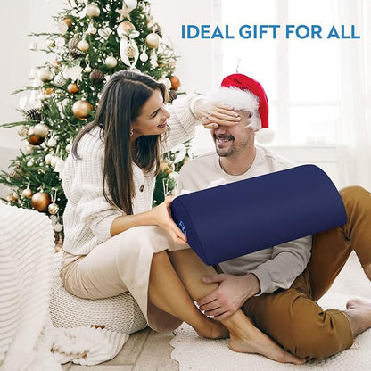 StepLively Foot Rest Ergonomic Pillow for Under Desk at Work, Anti-Fatigue Footrest Support Pillow for Fatigue & Pain Relief, Comfortable for Office Chair, Car Seat & Gaming Chair - Blue