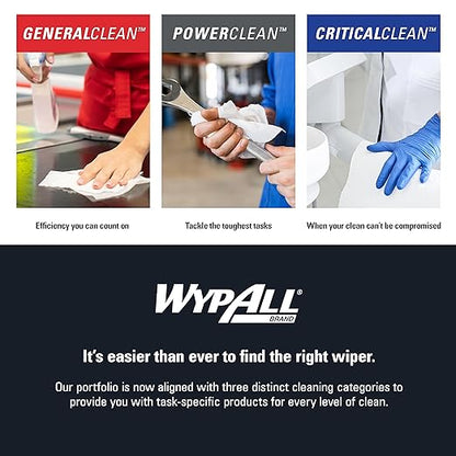 WypAll GeneralClean X60 Cloths Multi-Task Cleaning Wipes, Jumbo (34965), Strong and Absorbent Towels, Blue (1 Roll of 1,100 Sheets, 1,100 Sheet Total)