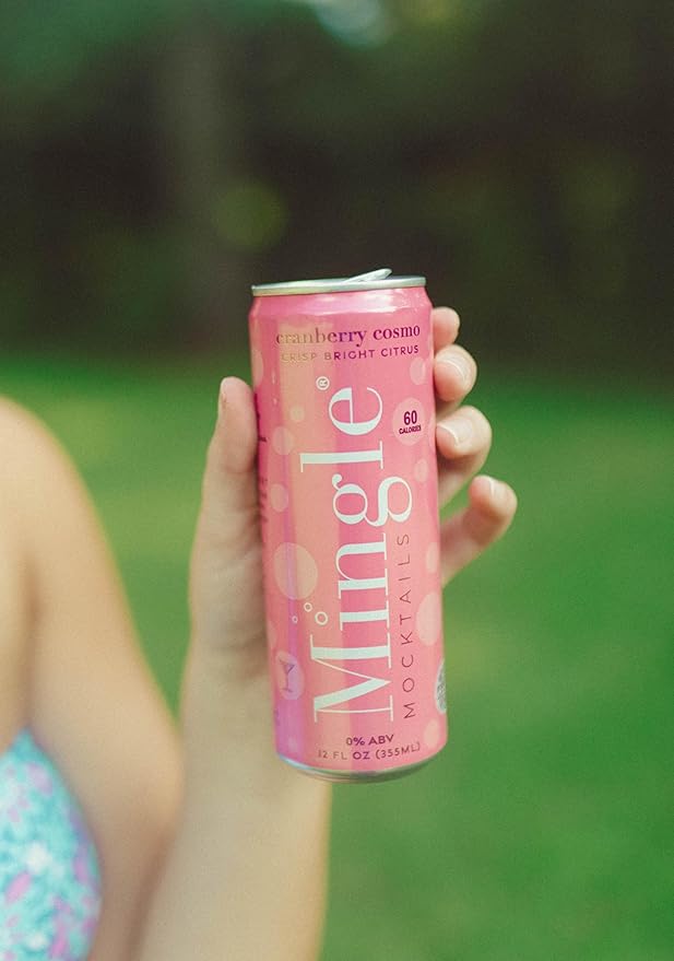 Mingle Mocktails - Variety Pack, Blackberry Hibiscus Bellini, Cranberry Cosmopolitan, Key Lime Margarita - Premium Non Alcoholic Cocktails, 12 FL OZ Cans (Pack of 12)