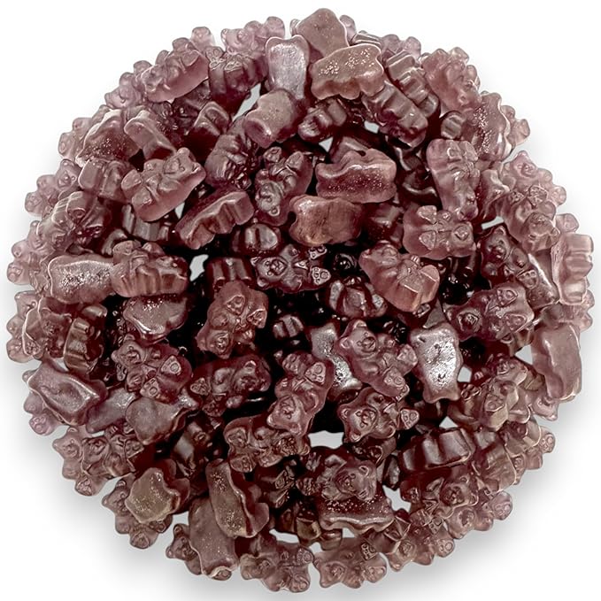 Irresistibly Delicious Grape Gummy Bears - 1.5 lbs of Fruity Bliss-Soft, Chewy, and Bursting with Tangy Delight-Great for Kids and Adults of All Ages(24 oz)