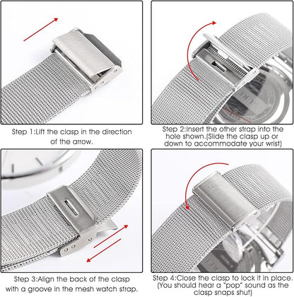 BUREI Men Wrist Watches Fashion Minimalist Analog Quartz Waterproof Watches for Men