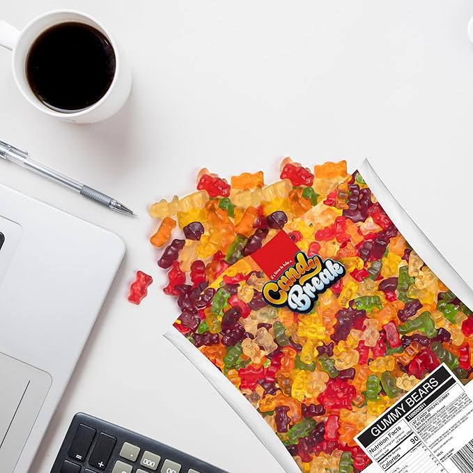Candy Break Gummy Bears, Six Flavor Gummies, Sweet & Fruity Candy Snacks for Kids & Adults, Bulk Candies Share Size Bag, Variety Pack, 5 lbs, Pack of 1