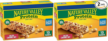 Nature Valley Protein Granola Bars, Salted Caramel Nut, Snack Bars, 15 ct, 21.3 OZ (Pack of 2)