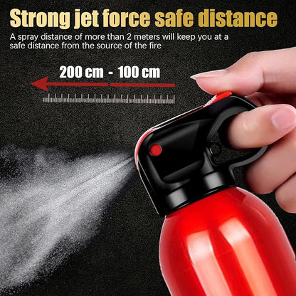 Portable Fire Extinguisher | 4-in-1 Small Fire Extinguisher for Home, Garage, Kitchen, Car | For Electric, Textile and Grease Fires | Non-Toxic, Easy Clean | Wall Mount Incl (1 pack)