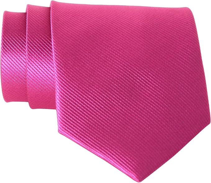 QBSM Mens Solid Polyester Textile Neckties Pure Color Neck Ties