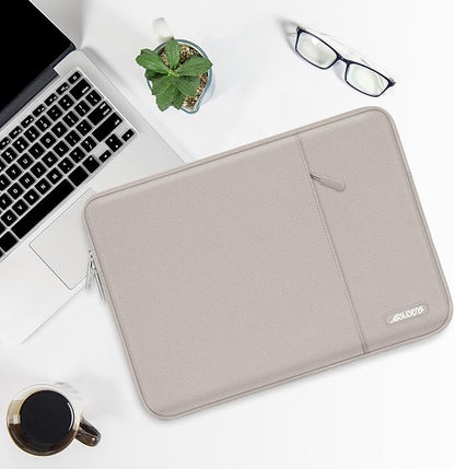 MOSISO Laptop Case 14 inch, 14 inch Laptop Sleeve Compatible with HP Lenovo Dell ASUS Acer, HP Stream, Dell Latitude, Lenovo IdeaPad, Polyester Vertical Computer Sleeve Bag with Pocket, Stone Gray