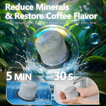 Coffee Maker Water Filter Replacement - Compatible with Cafe & GE Profile Grind & Brew Coffee Makers, Lasts 6-12 Months, Reduces Chlorine, Impurities & Odors (12)
