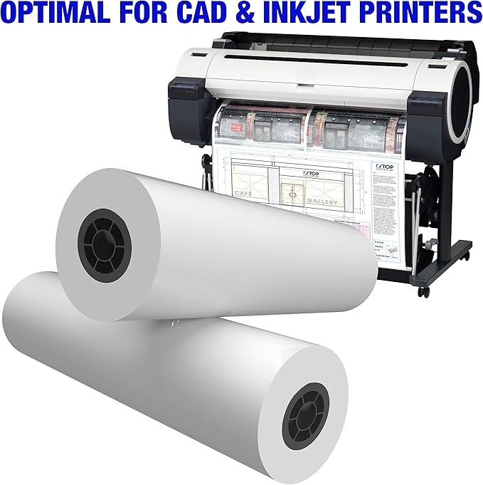 Alliance Wide Format Paper CAD Bond Rolls (20lb | 160 Rolls, 36 In x 150 Ft | 2" Core)