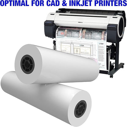 Alliance Wide Format Paper CAD Bond Rolls (20lb | 160 Rolls, 36 In x 150 Ft | 2" Core)