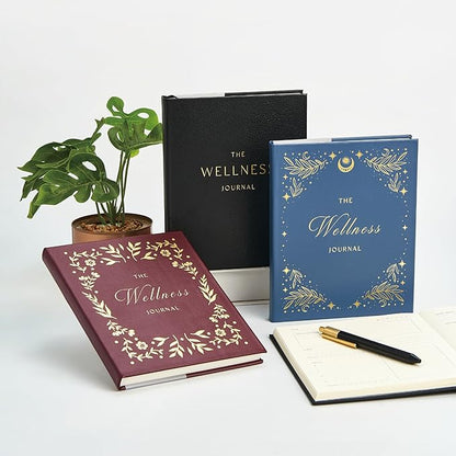 And Per Se Wellness Journal, Daily Journal for Personal Mental Health, Sleep & Diet Tracking, Self Care Reflection for Women & Men (Burgundy Bloom)