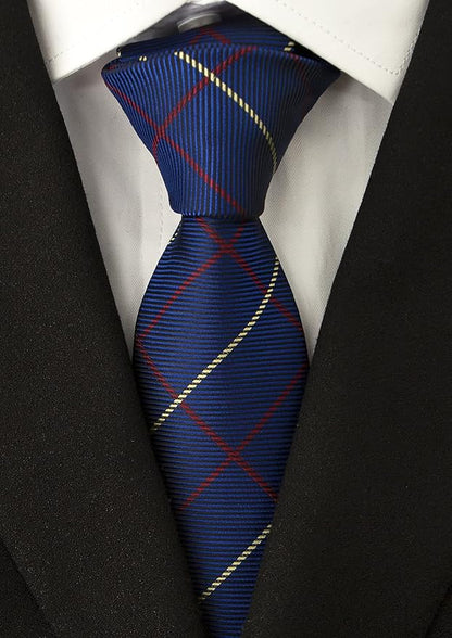 Adulove Men's Necktie Classic Silk Tie Woven Jacquard Neck Ties 6 PCS