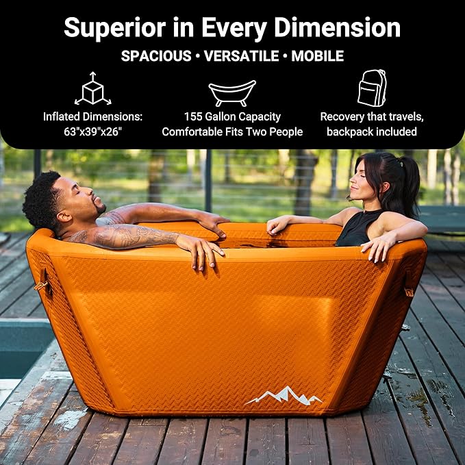 Ice Bath with Water Chiller - 1HP Efficient Hot and Cold Water Chiller for Ice Bath - Premium Ice Bath Tub with Chiller - WiFi - Filter - Ozone/UV - Cold Plunge with Water Chiller