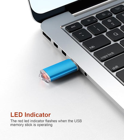 TOPESEL 128GB USB 3.0 Flash Drive, High Speed Thumb Drive USB Flash Drive USB Memory Stick for Data Storage (Blue)