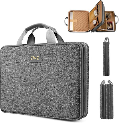 ZINZ Slim Expandable 13 13.3 13.6 14 Laptop Case Sleeve Compatible with MacBook Air/Pro 13-14 M1 M2 M3 2021-2023 Pro/Max,13.5 Surface Laptop 4/3,D01G01