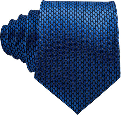 Barry.Wang Tie Sets for Men Silk Solid Necktie Stain Ties Handkerchief Pocket Square Cufflinks Wedding Business Dyed