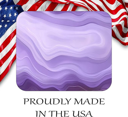 Purple Marble Agate Mouse Pad Mat Mousepad for Desk Computer Laptop PC Gaming Home or Office Gift Marbled Abstract (Light Purple MP30)