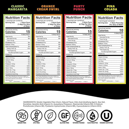 Devotion Nutrition HydroFLEX Packets | Vitamin Infused Hydration Powder | Water Enhancer Drink Mix | Sugar Free, Gluten Free, Vegan | 12 Pack (4 Flavor Variety)