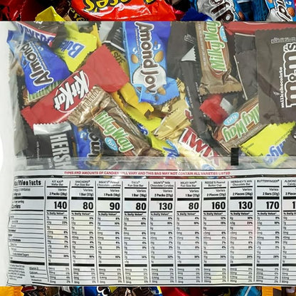 Bulk Assorted Fun-Size Chocolate Candy Mix – 2 lb Variety Bag – Individually Wrapped Fun-Size Treats Mini Chocolates for Parties, Candy Buffets, Office Snacks, Pinatas, Weddings & Holiday Celebrations