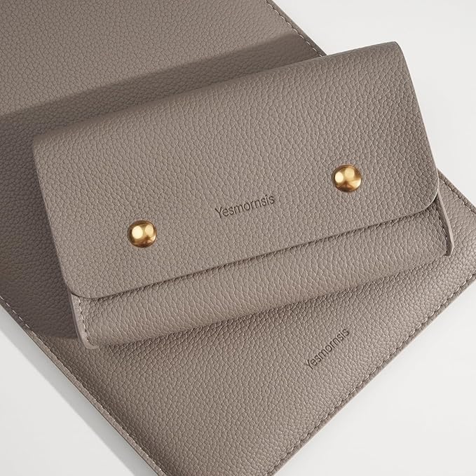 PU Leather Padded Laptop Sleeve 15.3Inch Compatible with MacBook Air 15 A3114 M3 Laptop Bag with Charger Pouch Color Camel