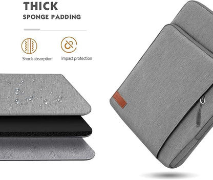 MoKo Laptop Sleeve Bag for 13.3-14 Inch, Notebook Carrying Case with Pocket Fits New MacBook Pro M3/M2 14" /13" M2/M1 Pro/M1 Max 14.2 2023-2021/Air 13.6" M2 2022, Surface Pro 9/8 13", Light Gray