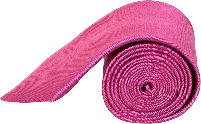 QBSM Mens Solid Polyester Textile Neckties Pure Color Neck Ties
