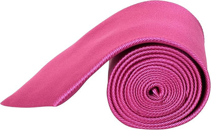 QBSM Mens Solid Polyester Textile Neckties Pure Color Neck Ties
