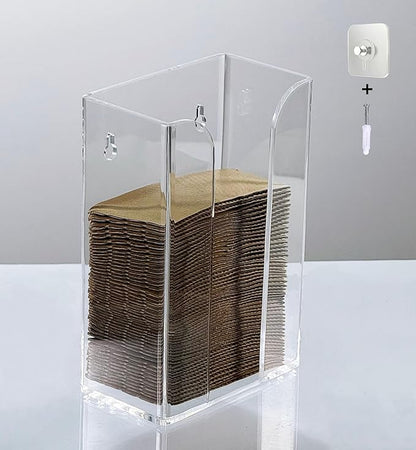 IEEK Coffee Cup Sleeve Holder,Coffee Collar Organizer for Bulk Storage,Kraft Paper Cup Sleeves Rack Clear Acrylic Coffee Sleeve Dispenser Countertop and Wall Mount Disposable Cup Sleeves organizer