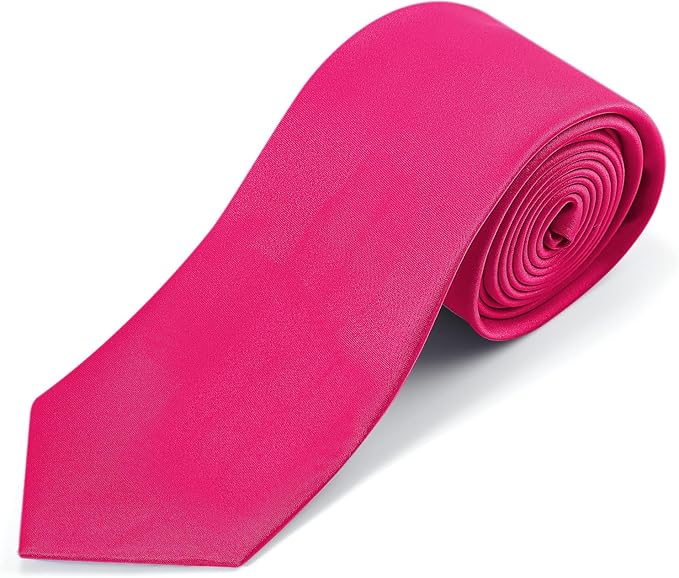 Black Ties For Men Solid Pure Color Formal Neckties 3.15" (8CM) Men's Tie for Business and Wedding with Gift Box