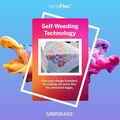 Sawgrass VersiFlex Light Heat Transfer Decoration Paper - For Uncoated Products - Fabric - Wood - Clean, Sharp Transfers - Self-weeding - Home Decor, Gifts, T Shirts, Hats - 100 Sheets - 8.5x11 Inches
