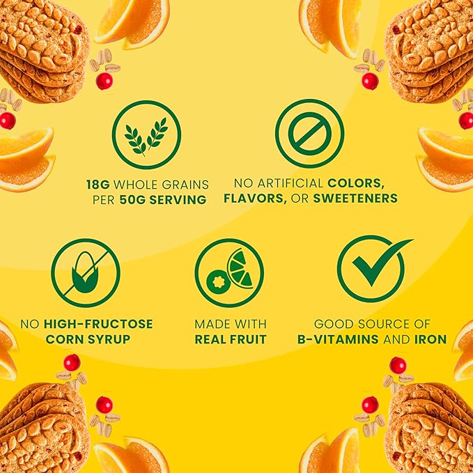 belVita Breakfast Bars Biscuits, Cranberry Orange, 30 Total Packs, 6 Boxes (4 Biscuits Per Pack)