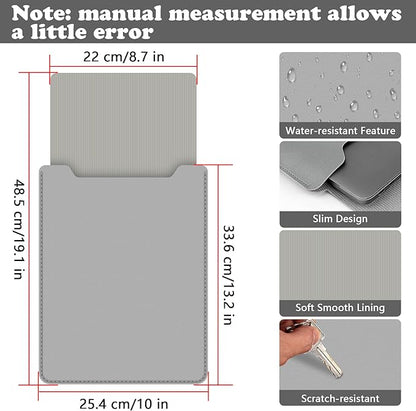 BVYA 12-13.3" Laptop Sleeve, PU Leather Laptop Case Compatible with MacBook Air 13 2018-2022 (M2 A2681 M1 A2337), Compatible with MacBook Pro 13 2016-2022 (M2 A2686 M1 A2338 A2251 A2289 A2159)