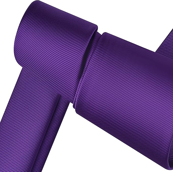 Branduce 3.15"（8cm） Men's Solid Color Formal Woven Necktie + Gift Box