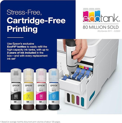 Epson EcoTank ET-2800 Wireless Color All-in-One Cartridge-Free Supertank Printer & EcoTank ET-4800 Wireless All-in-One Cartridge-Free Supertank Printer