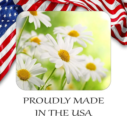 Floral Pattern Flower Mouse Pad Mat Mousepad for Desk Computer Laptop PC Gaming Home or Office Gift for Her Flowers (Daisy MP102)
