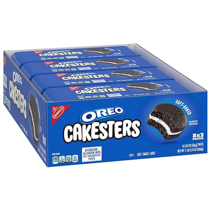 Oreo Cakesters Soft Snack Cakes, 8-3.03 oz Snack Packs