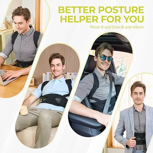 Posture Corrector for Women and Men, Adjustable Upper Back Brace for Posture Hunchback Support and Providing Pain Relief from Neck, Shoulder, and Upper Back (1, Large/XL)