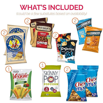 Healthy Snacks Variety Pack for Adults, Kids and Teens (50 Count) - Healthy Snack Box with Chips, Cookies & Granola Bars for Birthdays and Office - Care Package for College Students