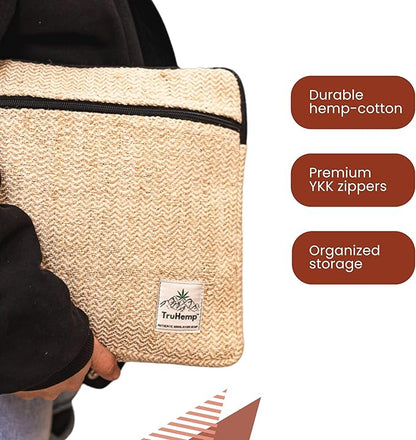 Natural Laptop Sleeve – Durable 14-Inch Laptop Cover with Zipper, Lightweight Water-Resistant Case for Travel & Work