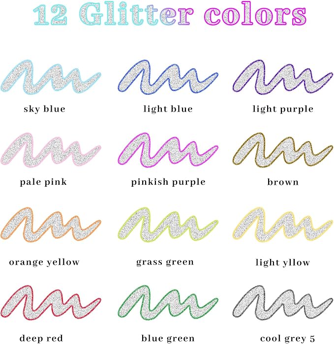 Artecho Outline Markers, 12 Glitter Colors, Christmas Gift, Stocking Stuffers for Teen Girls, Double Line Metallic Markers for Tween Girls Trendy Stuff, Art Stuff Crafts for Teens