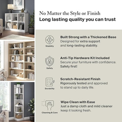 Bush Furniture Universal Small 2 Shelf Bookcase in Black Walnut, Low Storage and Display Bookshelf for Home Office or Living Room Organization