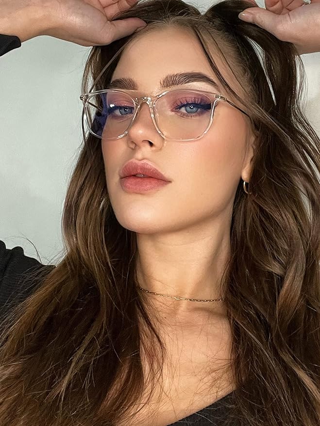 VISOONE Anti Slip TR90 Blue Light Blocking Glasses Size M Eyewear Frame with Anti Glare Eye Protection for Women GaeL